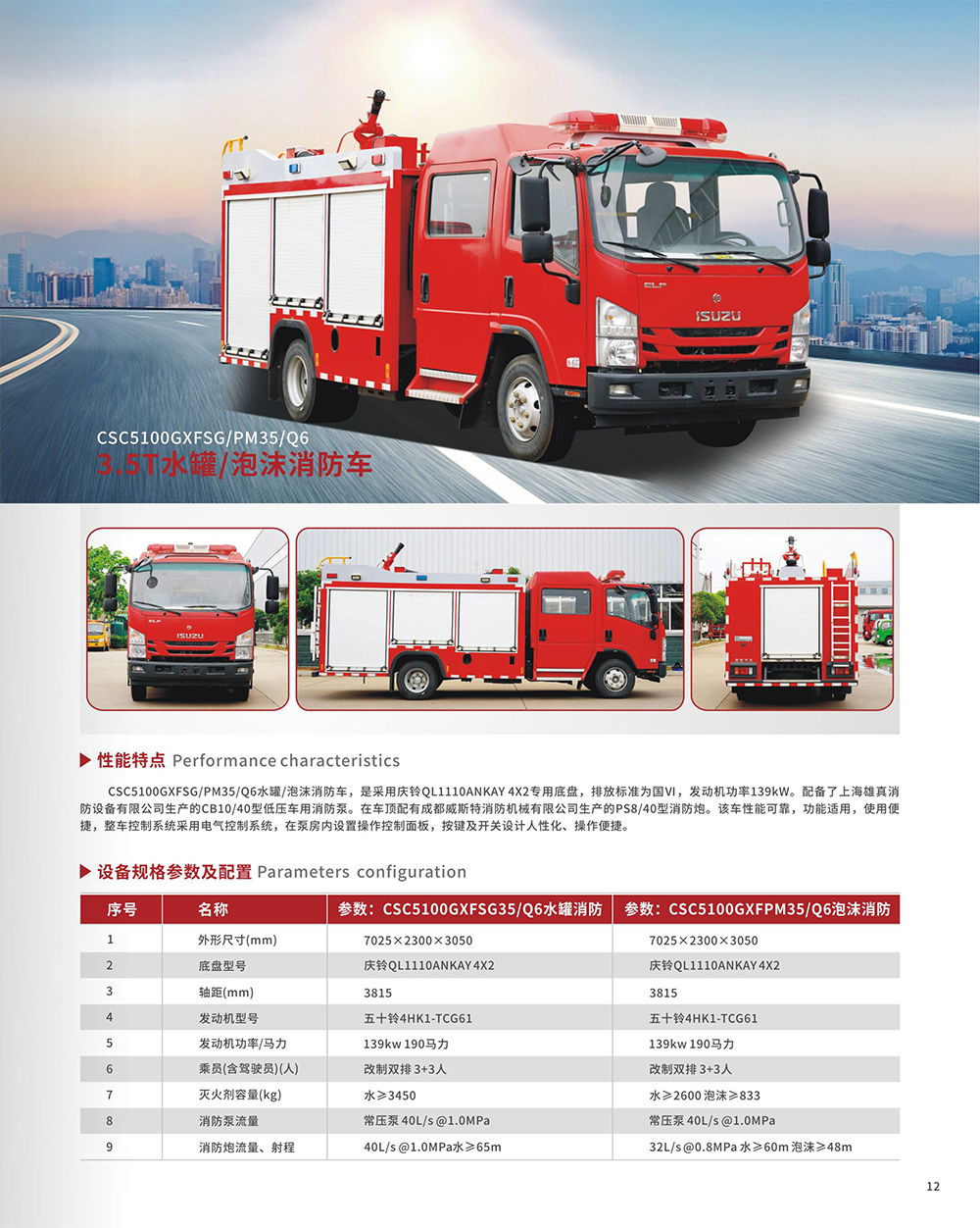 3.5T水罐/泡沫消防車(chē)